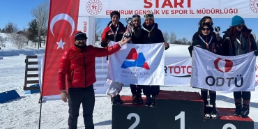 AİÇÜ kayak takımı kış oyunları'nda Önemli derece elde etti