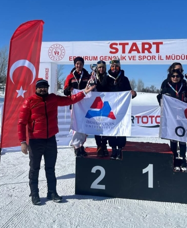 AİÇÜ kayak takımı kış oyunları'nda Önemli derece elde etti