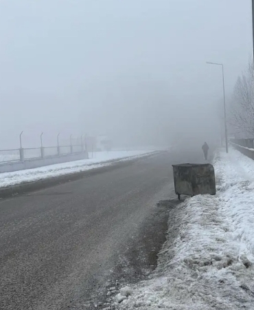 Ağrılılar sabaha sisli havayla uyandı