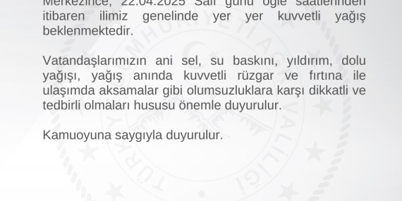 Kuvvetli Yağış Uyarısı: Ani Sel, Su Baskını ve Fırtına Riskine Dikkat!
