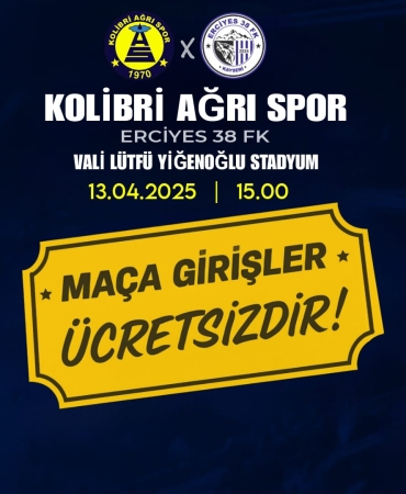 Kolibri ağrı 1970 spor ile erciyes 38 maçında giriş Ücretsiz