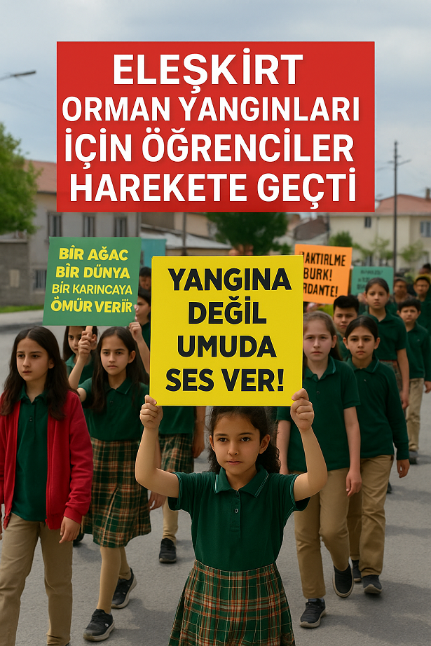 Eleşkirt Orman Yangınları İçin Öğrenciler Harekete Geçti