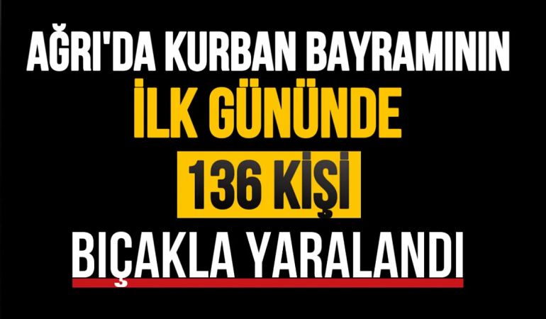 Ağrı kurban bayramı kazaları İlk günde 136 başvuru