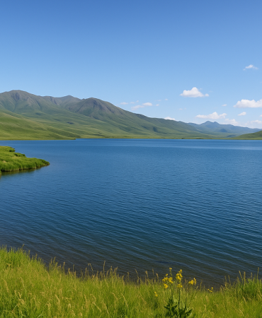 Balık gölü yazın serin havasıyla doğa cenneti