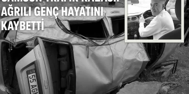 Samsun trafik kazası ağrılı genç hayatını kaybetti