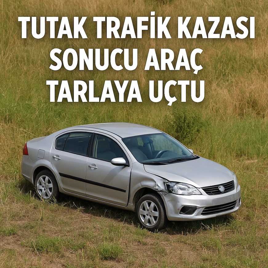 Tutak Trafik Kazası Sonucu Araç Tarlaya Uçtu