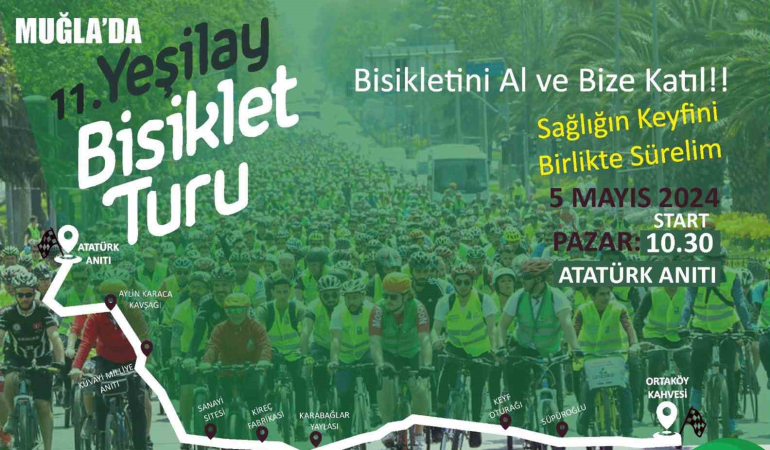 Yeşilay bisiklet turuyla bağımlılığa dikkat çekildi