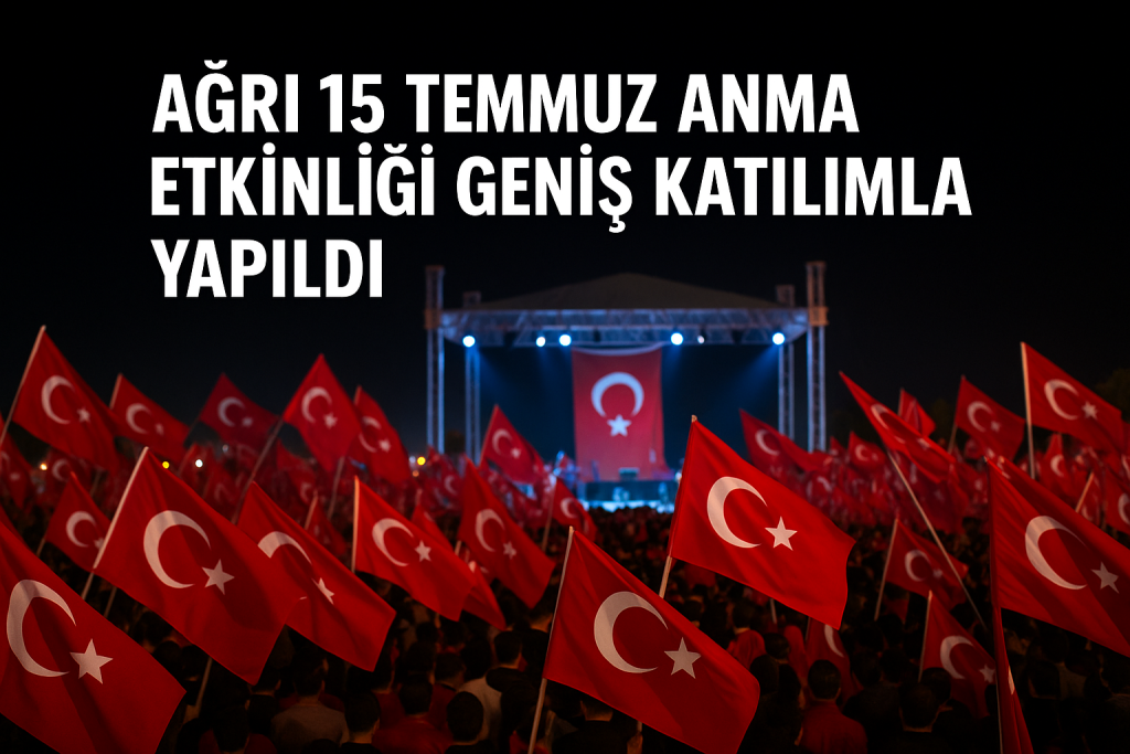 Ağrı 15 Temmuz Anma Etkinliği Geniş Katılımla Yapıldı