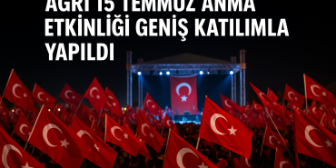 Ağrı 15 temmuz anma etkinliği geniş katılımla yapıldı