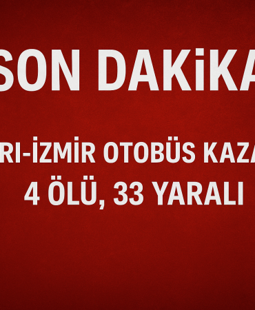 Ağrı İzmir otobüs kazası 4 Ölü 33 yaralı