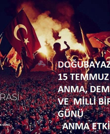 Doğubayazıt 15 temmuz anma programı gerçekleştirildi