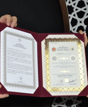 Doğubayazıt hafızlık belgesi alan 11 Öğrenci