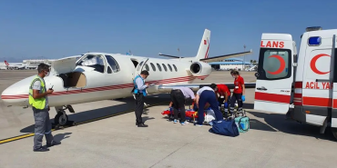 Uçak ambulans ile ağrı’dan hayati müdahale