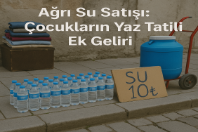 Ağrı Su Satışı Çocukların Yaz Tatili Ek Geliri