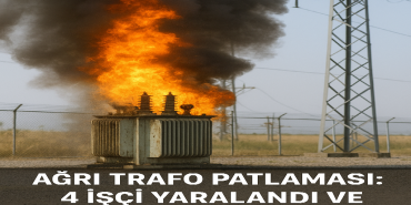 Ağrı trafo patlaması 4 İşçi yaralandı ve elektrik kesildi