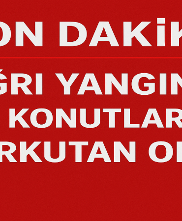 Ağrı yangını tokİ konutlarında korkutan olay