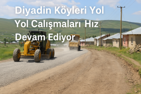 Diyadin Köyleri Yol Çalışmaları Hız Kesmeden Devam Ediyor