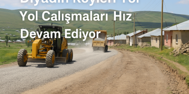 Diyadin köyleri yol Çalışmaları hız kesmeden devam ediyor