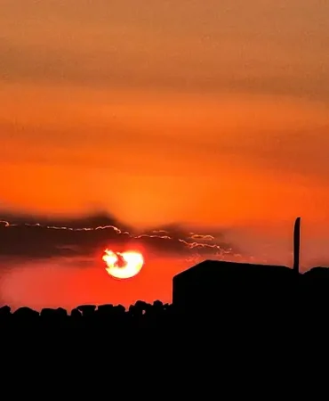 Ağrı dağında eylül akşamında büyüleyici manzaralar