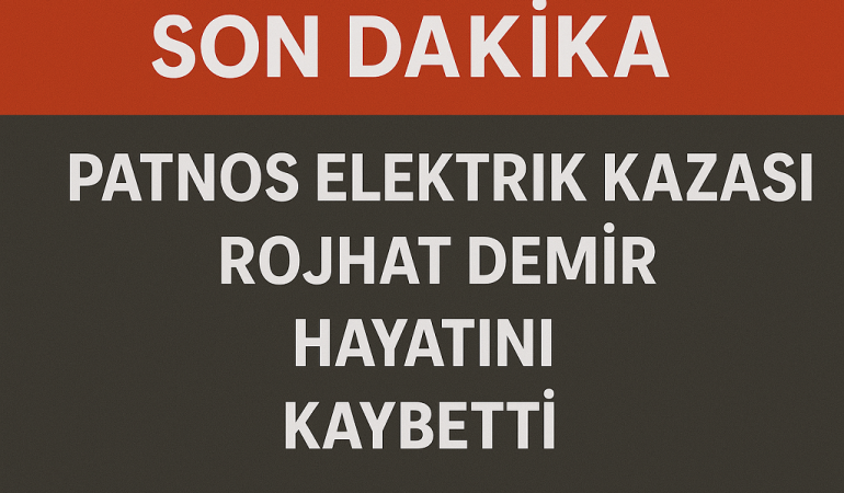 Patnos elektrik kazası rojhat demir hayatını kaybetti